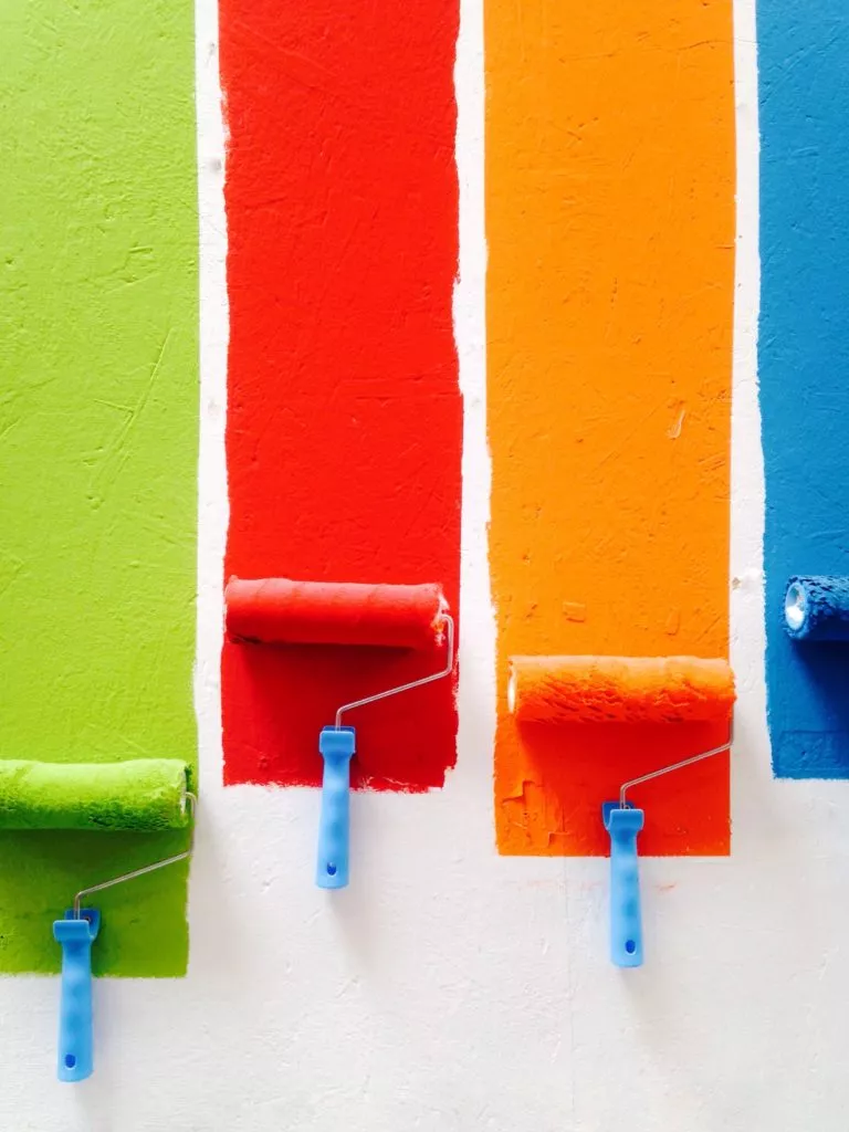 different shades of paint