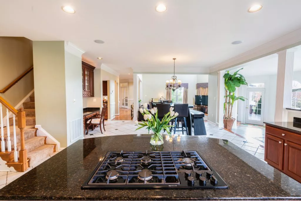 view of the kitchen and dinning room