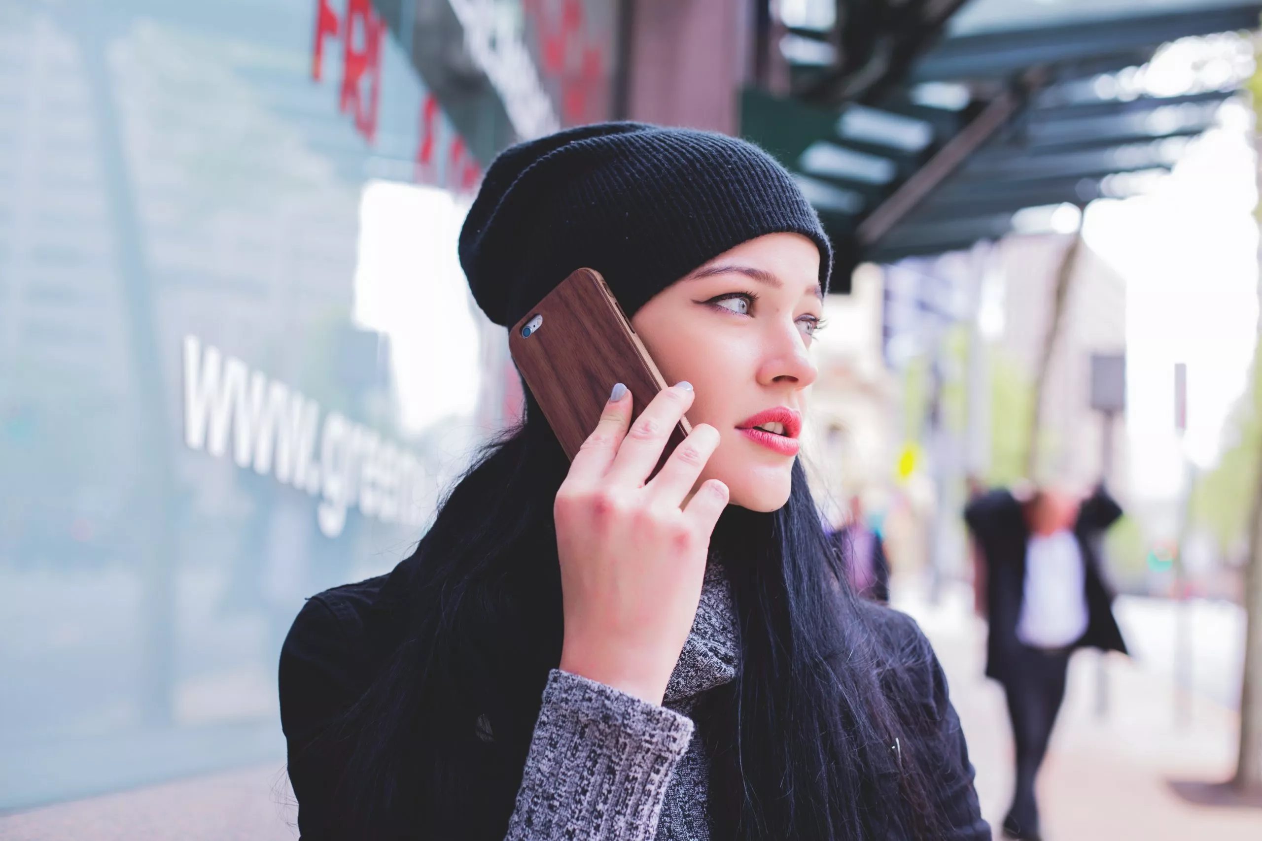 woman talking on her phone