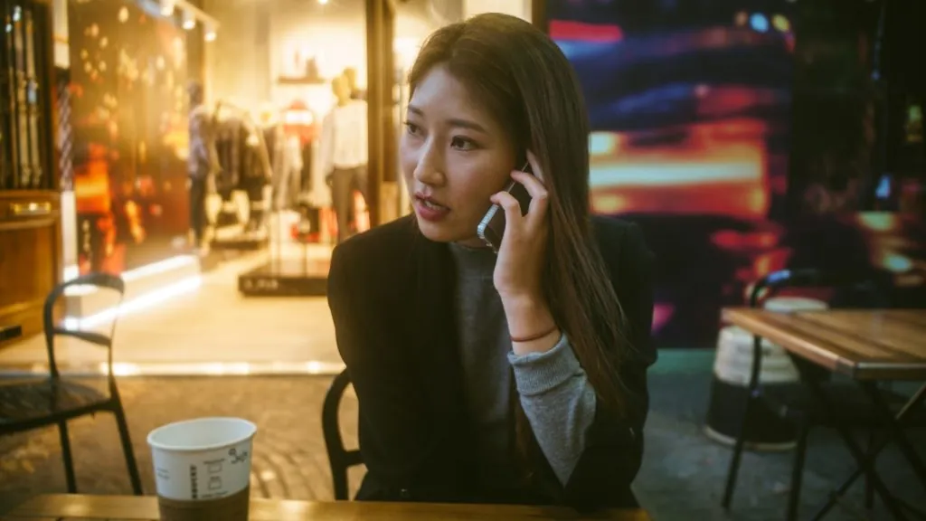 woman talking on the phone