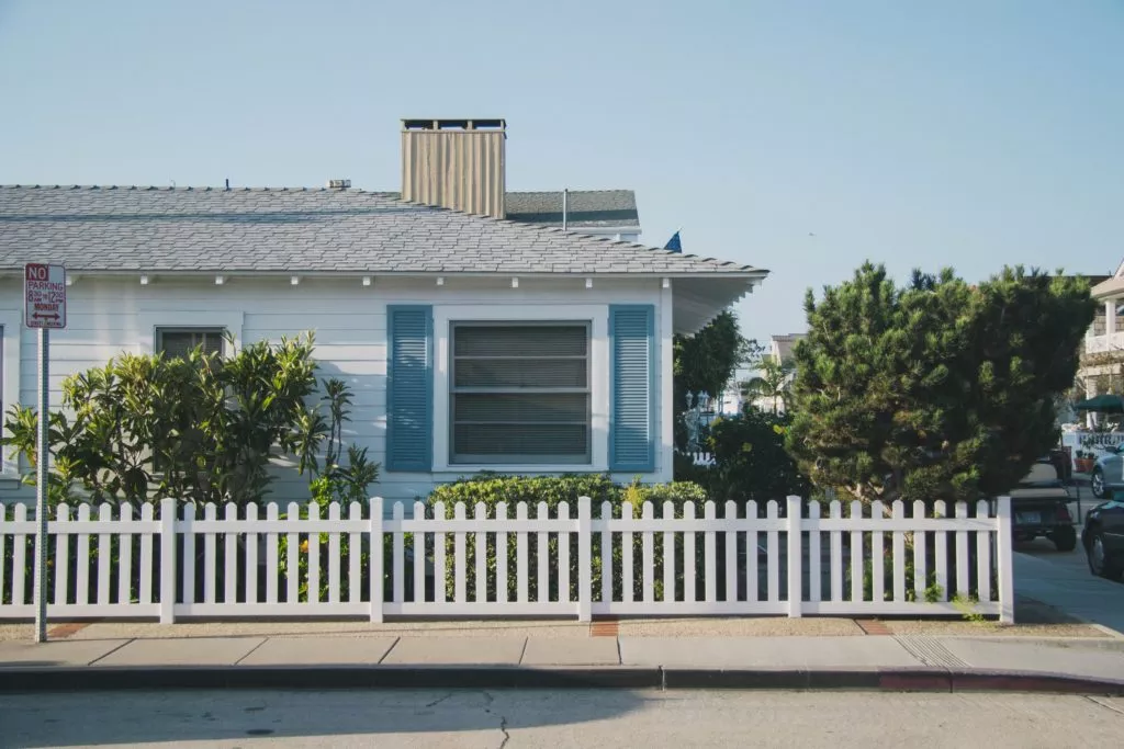 house with fence