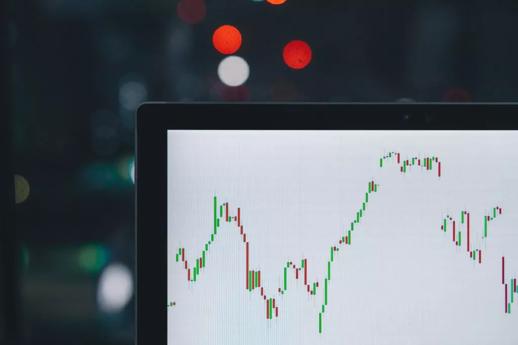 graph in a computer screen