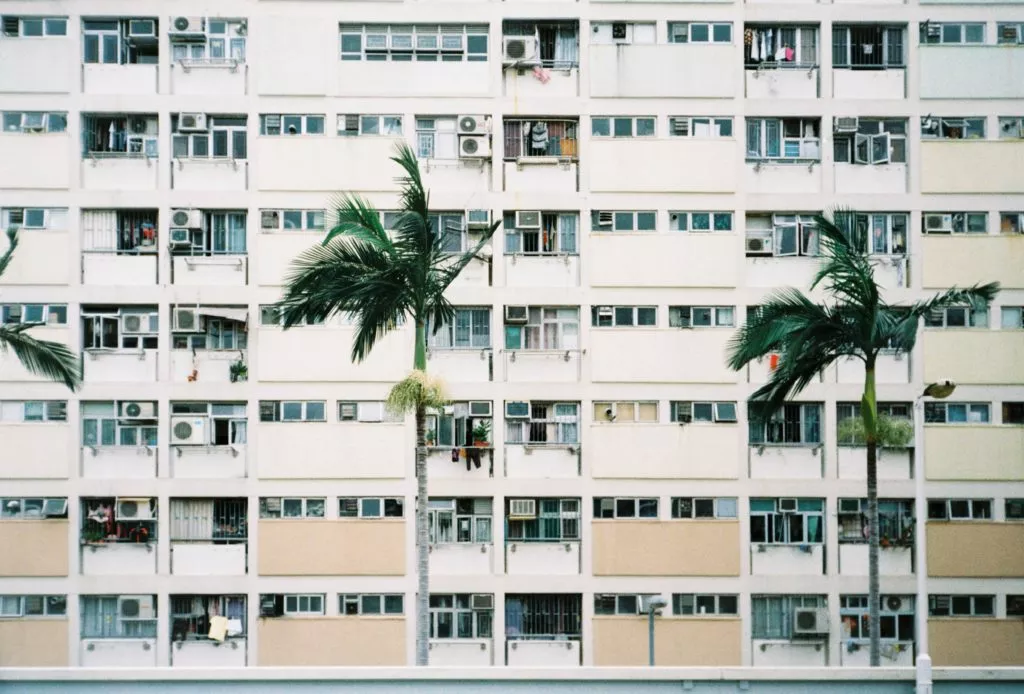 old condominium building