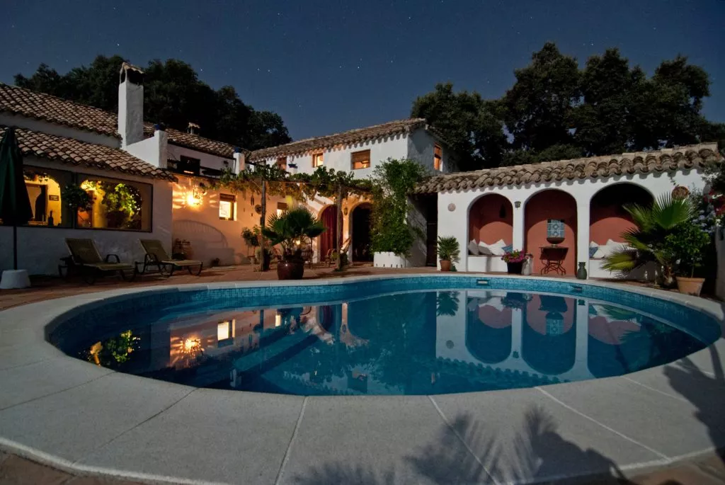 mexican inspired house with pool