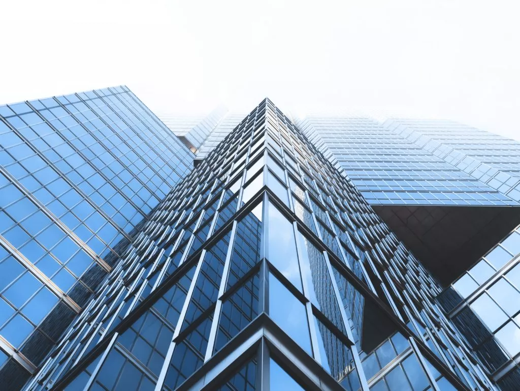 tall buildings made of glass